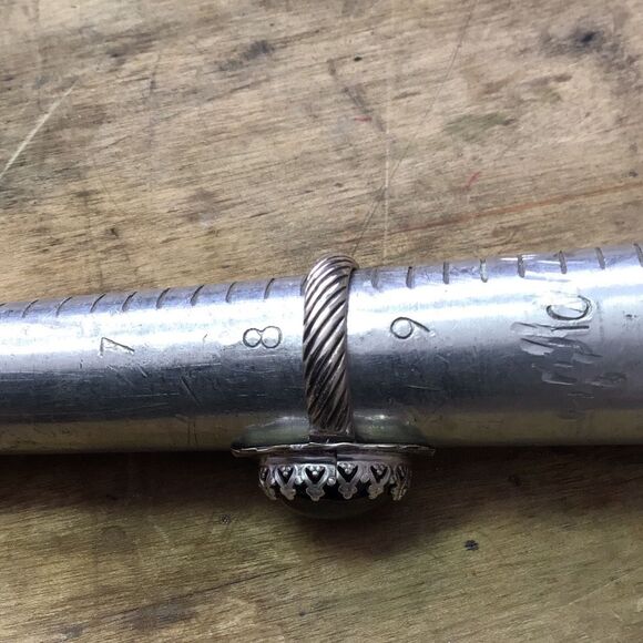 Ring, Garnet and Sterling Silver Ring, Handmade, size 8.5, NEW, Artisan - Picture 6 of 10